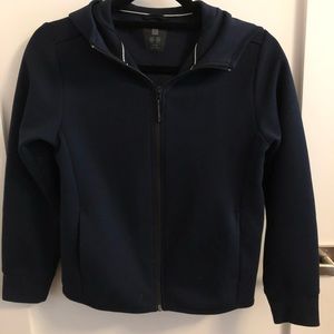 uniqlo navy zip up jacket